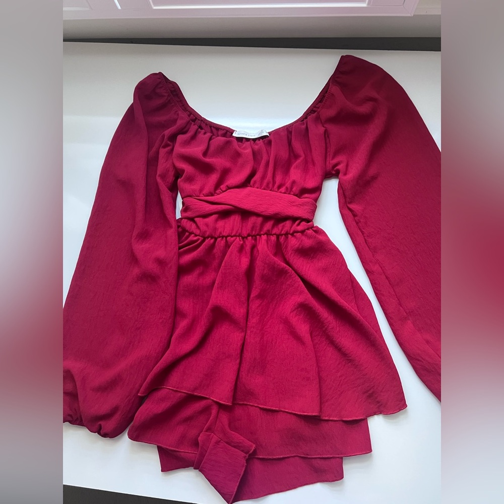 Altar'd State Women’s (M) Vibrant Red Romper/Dress